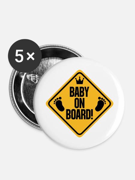 baby_on_board_b - Buttons large 2.2''/56 mm (5-pack) - white