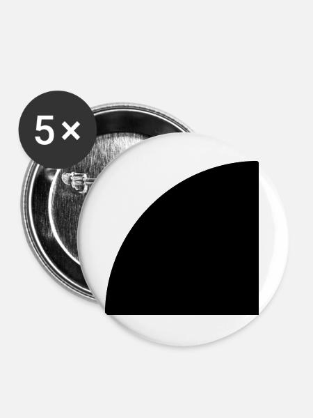 Viertelkreis - Buttons groß 56 mm (5er Pack) - Weiß