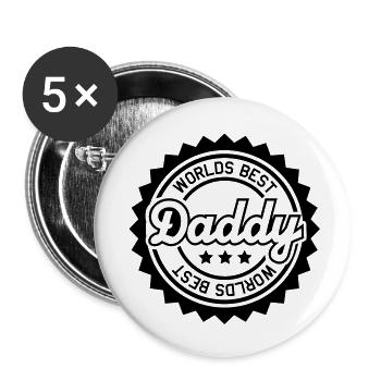 worlds_best_daddy__f1 - Lot de 5 grands badges (56 mm) - blanc - Devant