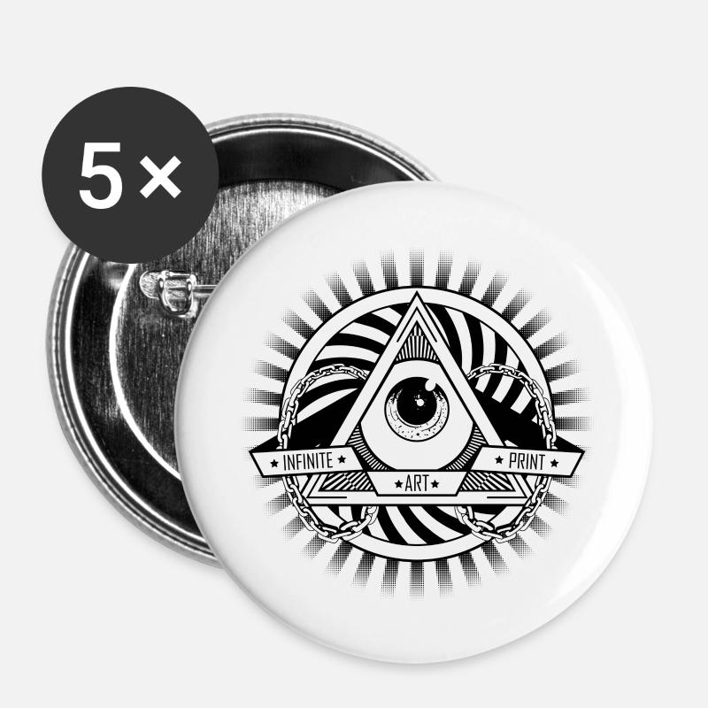 The Art that sees everything - Buttons large 2.2''/56 mm (5-pack) - white