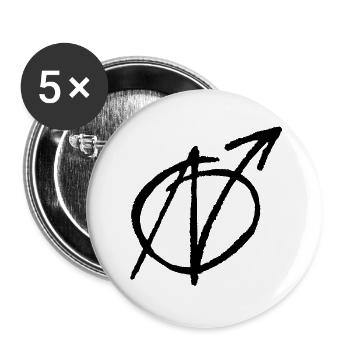 Nazis raus - Buttons groß 56 mm (5er Pack) - Weiß - Vorne