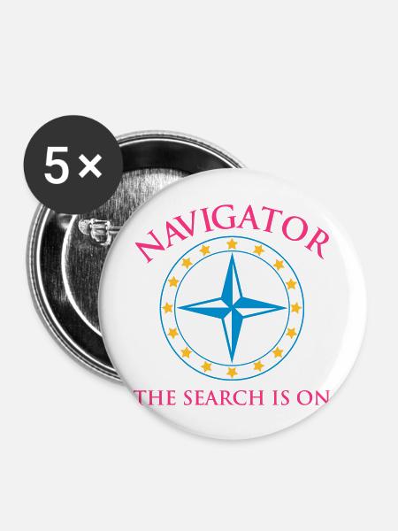 Navigator - Buttons groß 56 mm (5er Pack) - Weiß