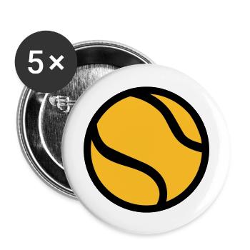 Tennis - Buttons groß 56 mm (5er Pack) - Weiß - Vorne