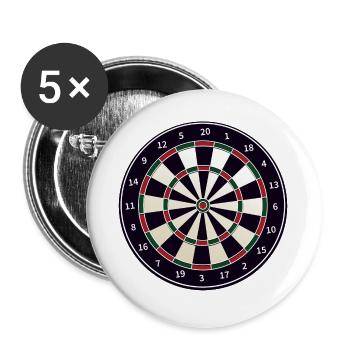 Fléchettes Fléchettes 180 Flèches Flèches Sports Gambling Vate - Lot de 5 grands badges (56 mm) - blanc - Devant