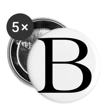 B - Buttons groß 56 mm (5er Pack) - Weiß - Vorne