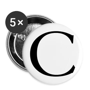 c - Buttons groß 56 mm (5er Pack) - Weiß - Vorne