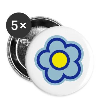 flower, spring, summer - Buttons large 2.2''/56 mm (5-pack) - white - Front