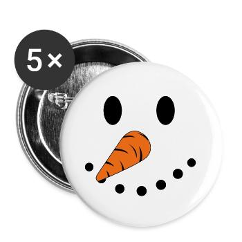 snowman - Buttons large 2.2''/56 mm (5-pack) - white - Front