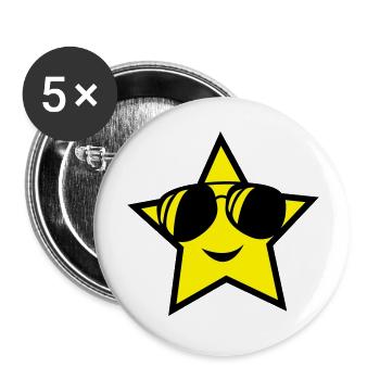 stern - Lot de 5 grands badges (56 mm) - blanc - Devant