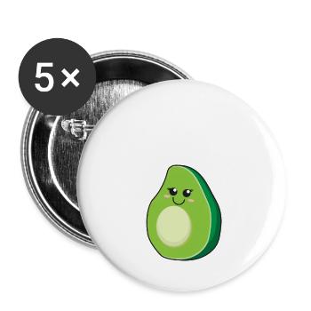 Avocado Cado Partner Couple Friends - Gift Idea - Buttons large 2.2''/56 mm (5-pack) - white - Front