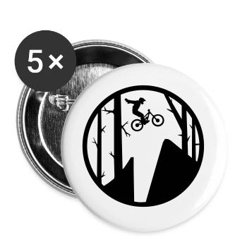 VTT Nohander - Lot de 5 grands badges (56 mm) - blanc - Devant