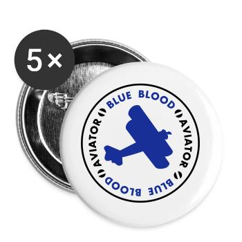 aviator - Buttons large 2.2''/56 mm (5-pack) - white - Front