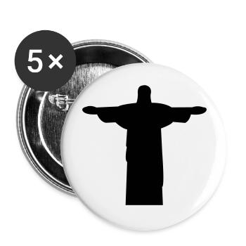 jesus_statue - Lot de 5 grands badges (56 mm) - blanc - Devant