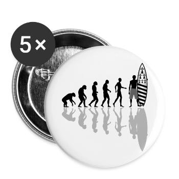 breizh surfing 02 - Buttons large 2.2''/56 mm (5-pack) - white - Front