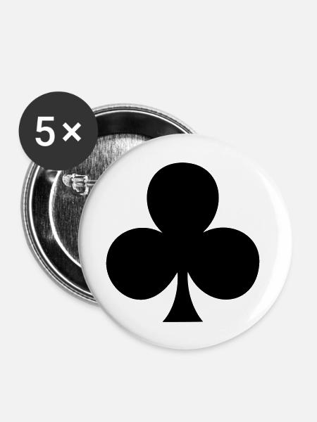 Luck - Buttons groß 56 mm (5er Pack) - Weiß