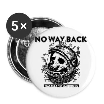No Way Back - Buttons groß 56 mm (5er Pack) - Weiß - Vorne