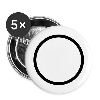 circle - Buttons large 2.2''/56 mm (5-pack) - white - Front