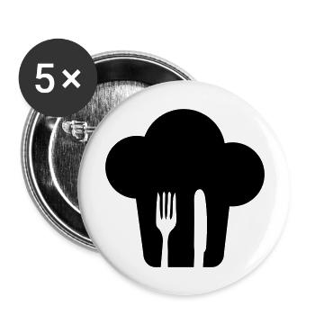 Cook - Buttons groß 56 mm (5er Pack) - Weiß - Vorne