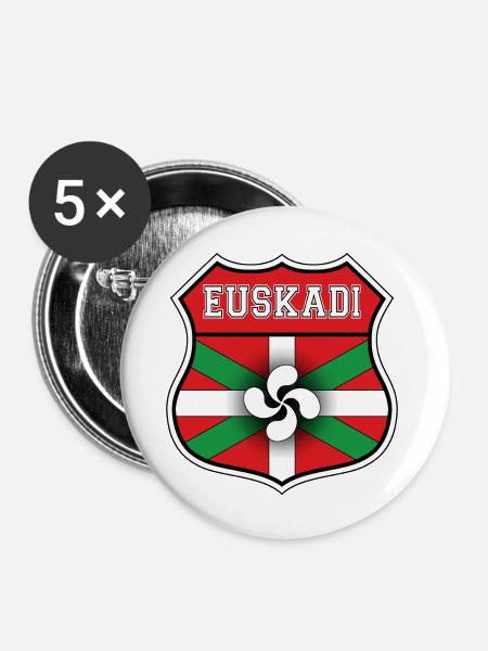 Euskadi-Team 02 - Buttons groß 56 mm (5er Pack) - Weiß