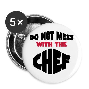 chef - Buttons large 2.2''/56 mm (5-pack) - white - Front