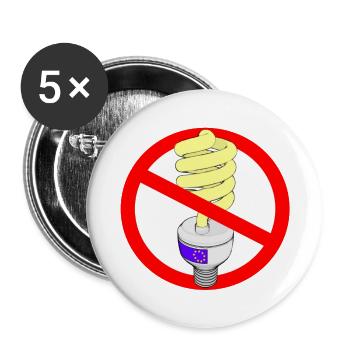energy saving lamp - Buttons large 2.2''/56 mm (5-pack) - white - Front