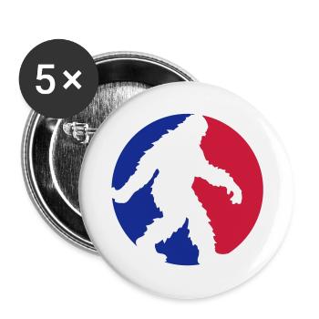 cercle de sport rond marchant sur le côté - Lot de 5 grands badges (56 mm) - blanc - Devant
