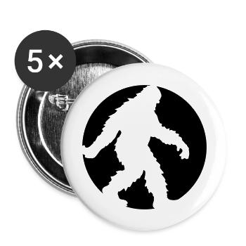 cercle rond logo va courir sur le côté bigfoo - Lot de 5 grands badges (56 mm) - blanc - Devant