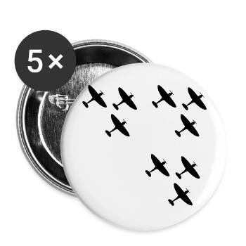 Spitfires - Buttons large 2.2''/56 mm (5-pack) - white - Front