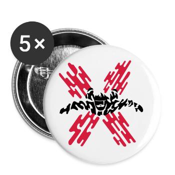 skydiver extreme - Buttons large 2.2''/56 mm (5-pack) - white - Front