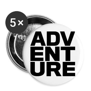 Adventure - Buttons groß 56 mm (5er Pack) - Weiß - Vorne