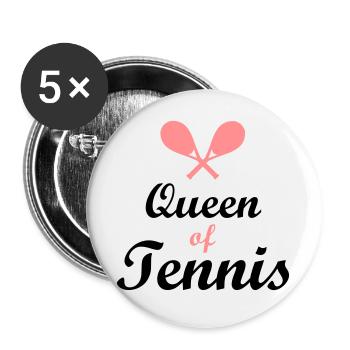 tennis humor - Buttons groß 56 mm (5er Pack) - Weiß - Vorne