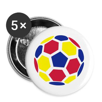 Colombia ball - Buttons large 2.2''/56 mm (5-pack) - white - Front