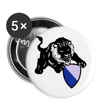 zürich löwe - Buttons groß 56 mm (5er Pack) - Weiß - Vorne
