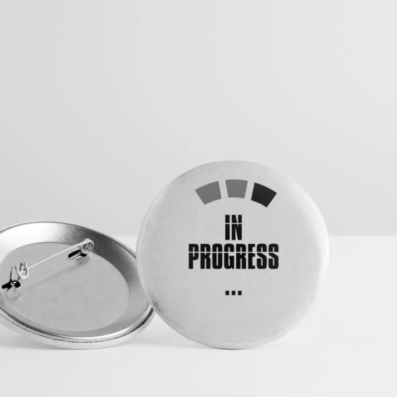in progress loading sign ring circle loading becomes a Buttons large 2.2''/56 mm (5-pack)