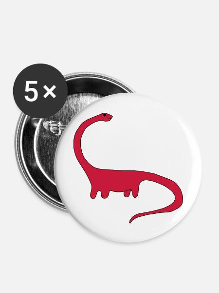 dinosaur - Buttons large 2.2''/56 mm (5-pack) - white