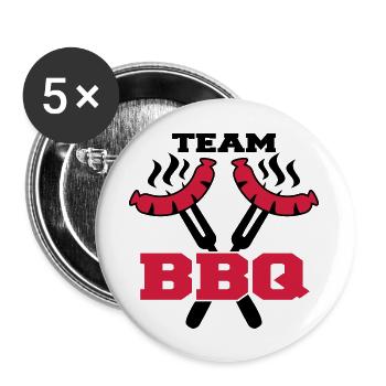 Team BBQ Logo - Buttons large 2.2''/56 mm (5-pack) - white - Front
