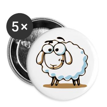 Sheep - Buttons large 2.2''/56 mm (5-pack) - white - Front