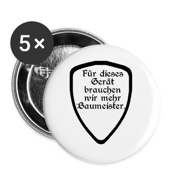 Gerät Stronghold Strategie Baumeister V2 (b) - Buttons groß 56 mm (5er Pack) - Weiß - Vorne