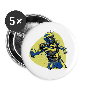Vainqueur du quarterback du héros du football américain - Lot de 5 grands badges (56 mm) - blanc - Devant
