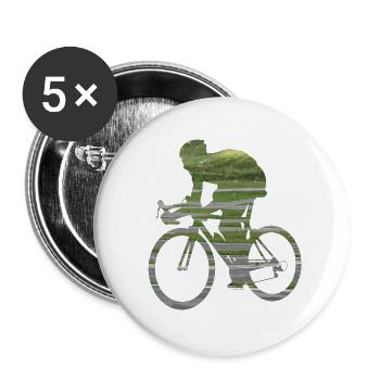 Rad Sports Serpentinen Artwork02 - Buttons groß 56 mm (5er Pack) - Weiß - Vorne