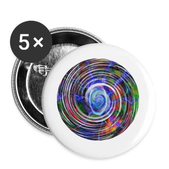 Lightning color ball, Blitz Farbenkugel - Buttons groß 56 mm (5er Pack) - Weiß - Vorne