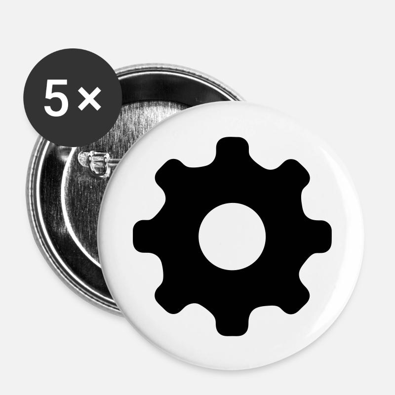 Gear - Buttons large 2.2''/56 mm (5-pack) - white
