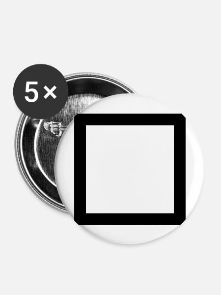 square - Buttons groß 56 mm (5er Pack) - Weiß
