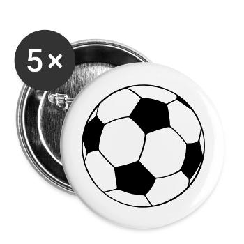 soccer_ball - Buttons groß 56 mm (5er Pack) - Weiß - Vorne