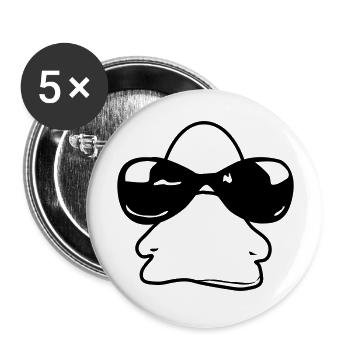 sunglasses_duck - Buttons large 2.2''/56 mm (5-pack) - white - Front