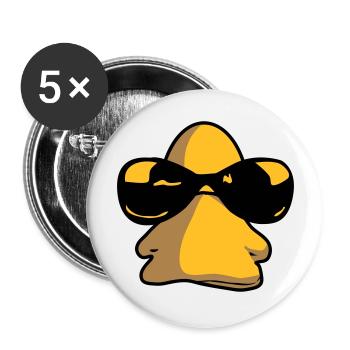 sunglasses_duck - Lot de 5 grands badges (56 mm) - blanc - Devant