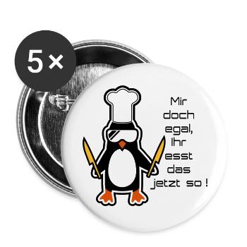 mir doch egal - Buttons groß 56 mm (5er Pack) - Weiß - Vorne