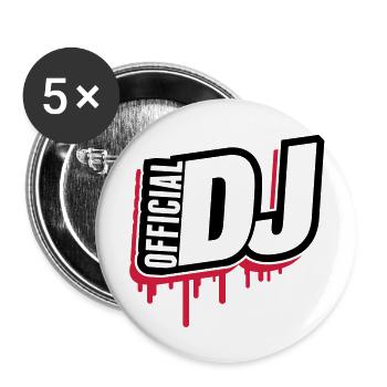 official_dj_fj2 - Buttons large 2.2''/56 mm (5-pack) - white - Front