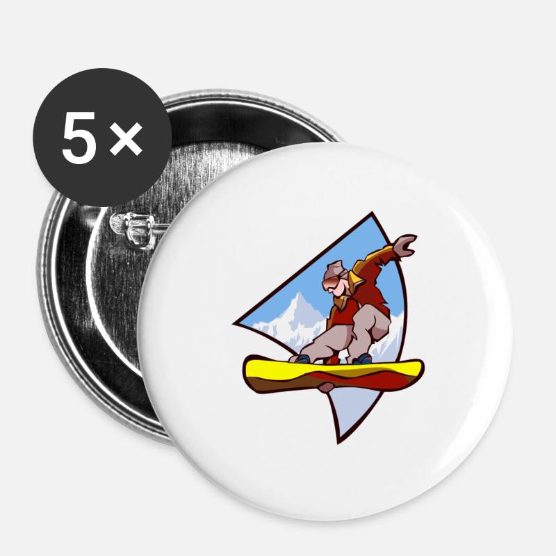 Sports - Buttons large 2.2''/56 mm (5-pack) - white