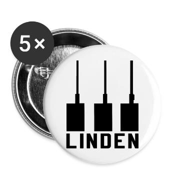 Ich liebe Hannover | Heimat Niedersachsen Geschenk - Buttons groß 56 mm (5er Pack) - Weiß - Vorne